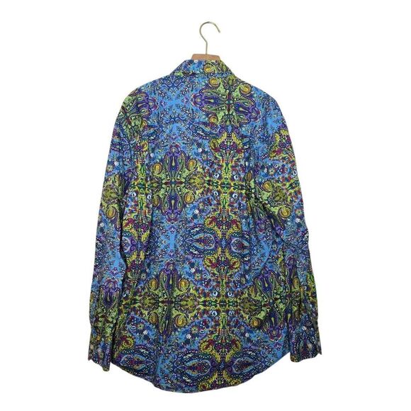 Alan Flusser Shirt Long Sleeve Paisley Button Down Men's Size Large - Picture 3 of 4
